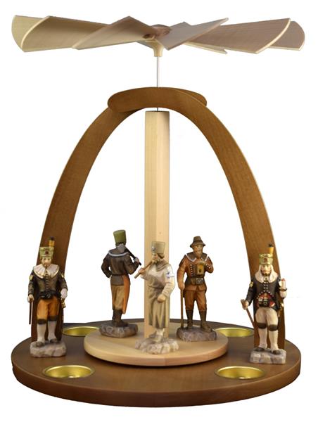 Pyramide mit 5 Bergmännern in 10 cm