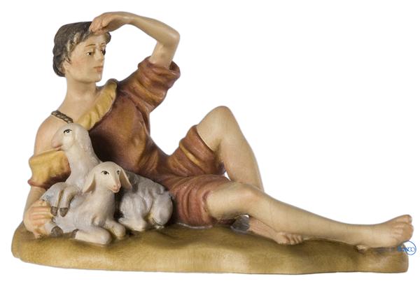 Hirte liegend mit Schafen Hirte liegend mit Schafen