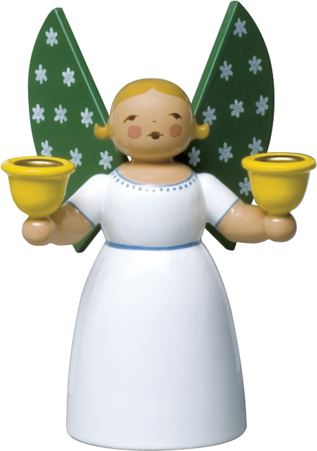 Lichterengel mit 2 Haltern weiss Gr.3