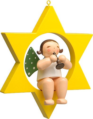 Engel mit Klarinette im Stern