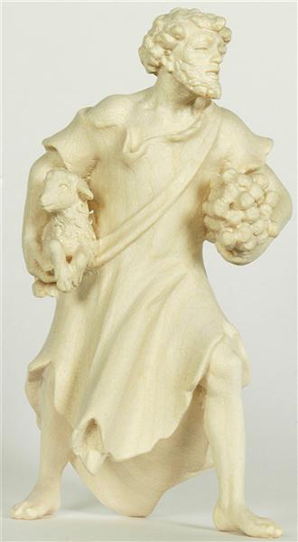 Hirte mit Holz und Lamm Hirte mit Holz und Lamm