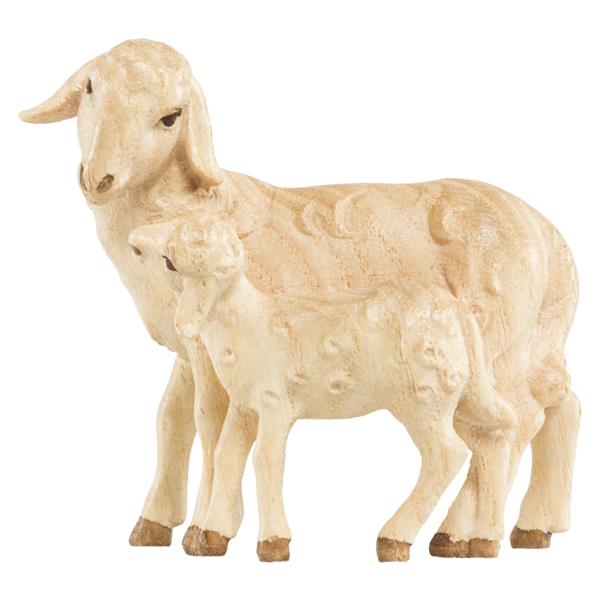 Schaf stehend mit Lamm (Esche) Schaf stehend mit Lamm (Esche)