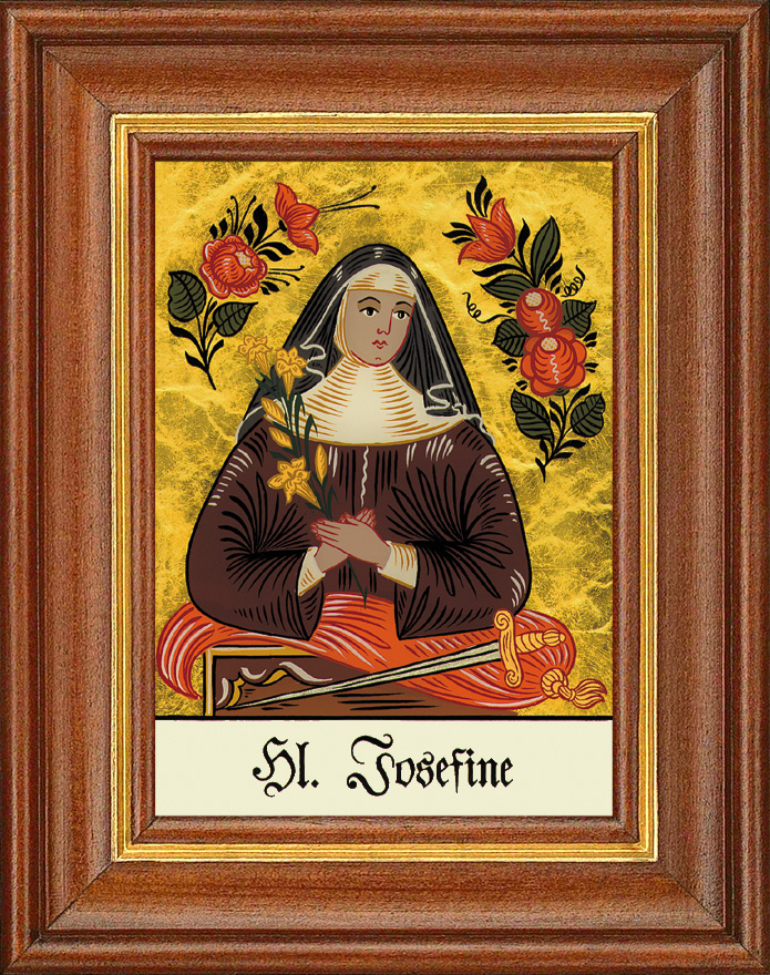 Hl. Josefine - Hinterglasbild Hl. Josefine - Hinterglasbild