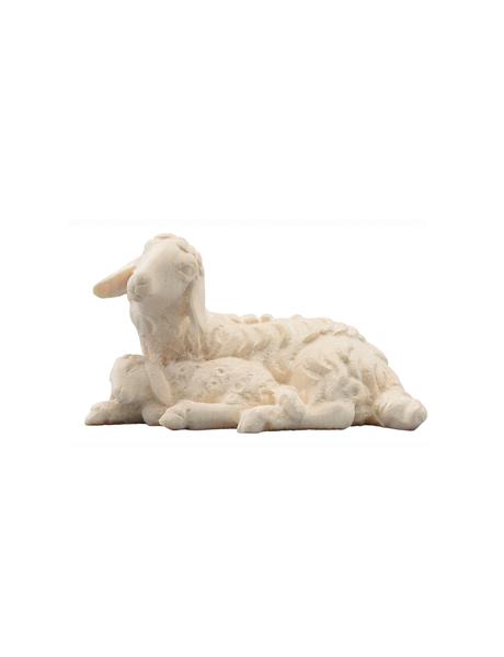 Schaf liegend mit Lamm schlafend Schaf liegend mit Lamm schlafend