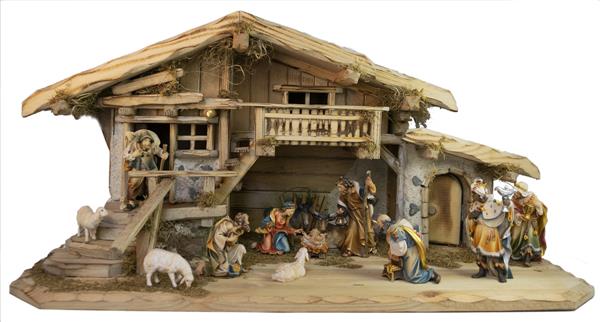 Stall Chiemsee mit Nazareth Krippenfigurenset 13 teilig Stall Chiemsee mit Nazareth Krippenfigurenset 13 teilig