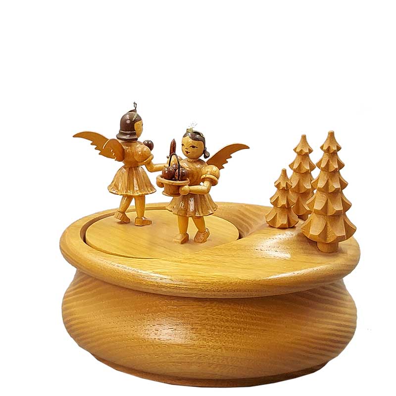 Spieldose mit zwei Gabenbringern