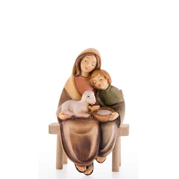 Mutter mit Kind und Lamm