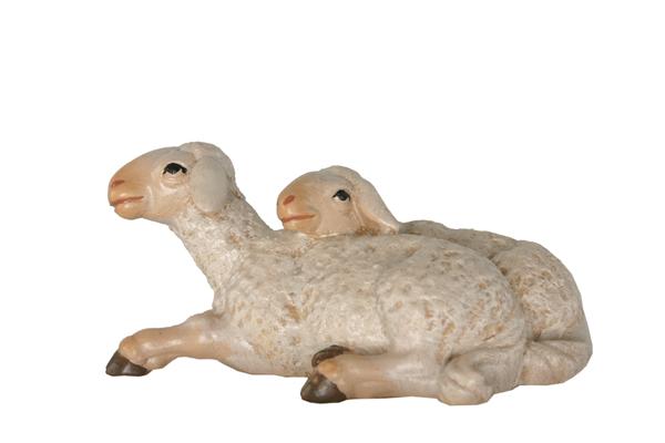 Schafpaar liegend Schafpaar liegend