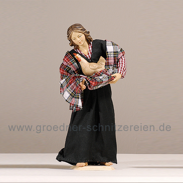 Hirtin mit Henne bäuerl.