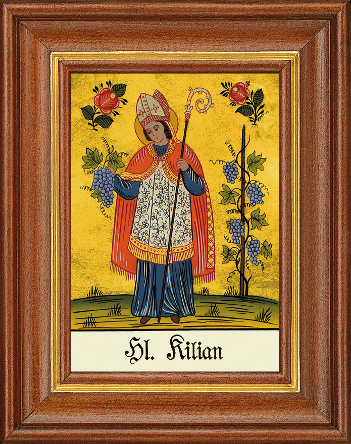 Hl. Kilian - Hinterglasbild Hl. Kilian - Hinterglasbild