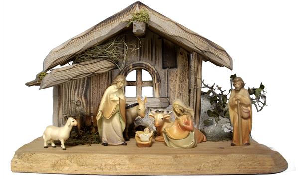 Familienstall mit Kaledos Krippe 7 tlg. Familienstall mit Kaledos Krippe 7 tlg.