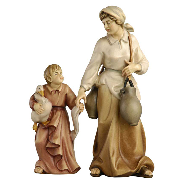 Hirtin mit dem Jungen mit Ente Hirtin mit dem Jungen mit Ente