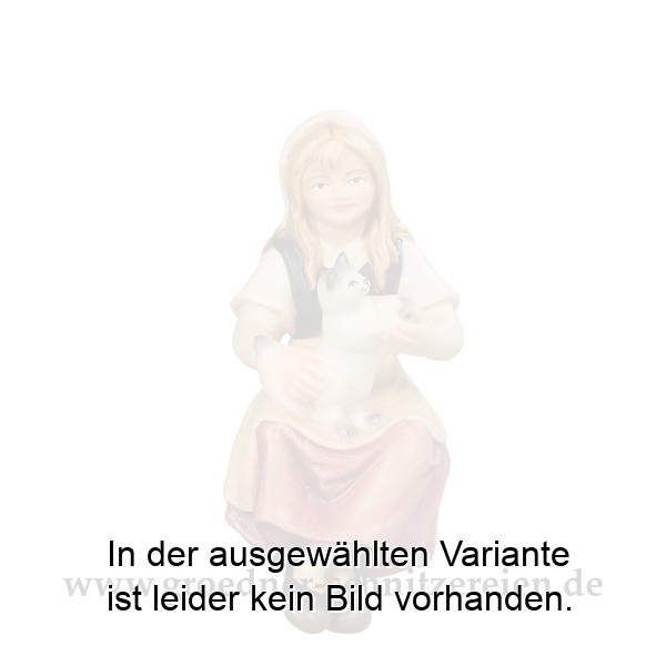 Mädchen sitzend mit Katze