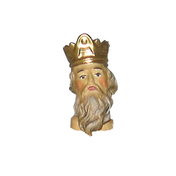 König kniend - Kopf mit Krone und Bart