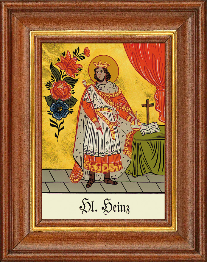 Hl. Heinz - Hinterglasbild Hl. Heinz - Hinterglasbild