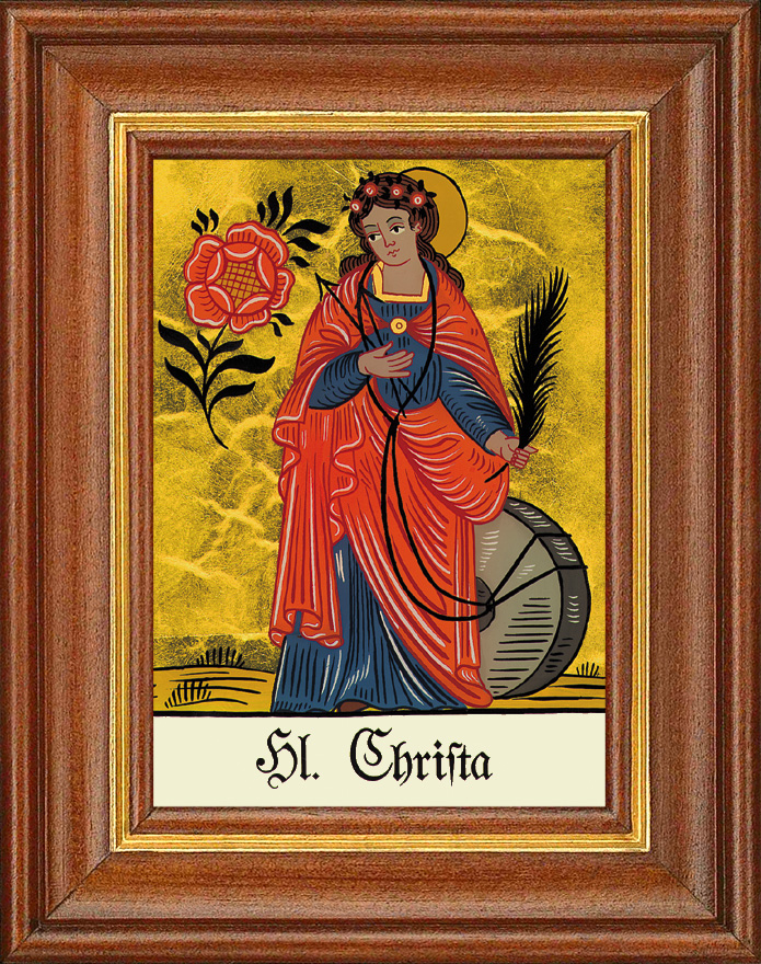 Hl. Christa - Hinterglasbild Hl. Christa - Hinterglasbild