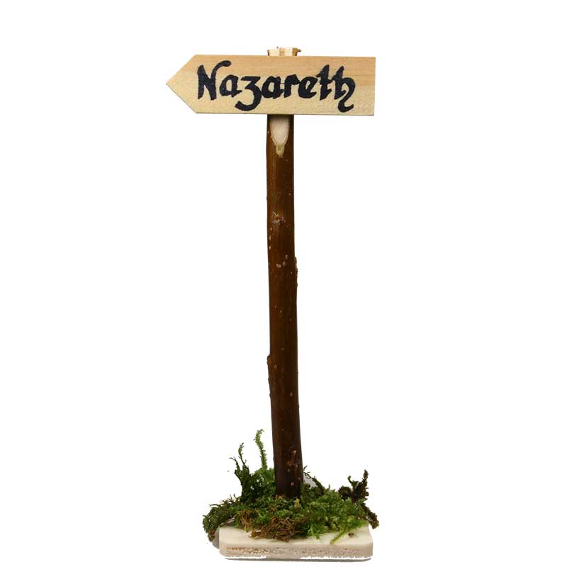 Wegweiser "Nazareth" links Wegweiser "Nazareth" links
