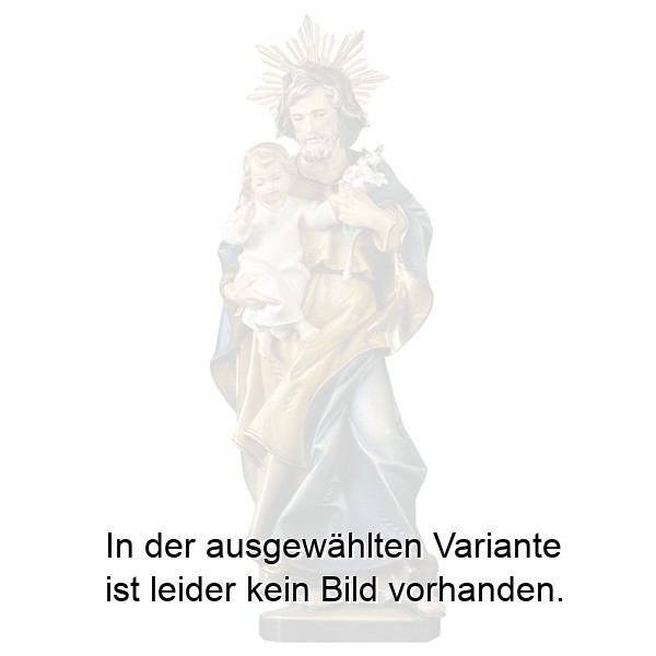 Hl. Josef mit Kind und Lilie mit Schein Hl. Josef mit Kind und Lilie mit Schein