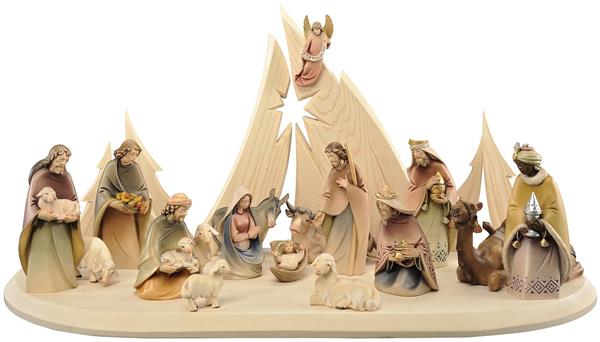 Morgenstern Krippe 18 Figuren mit Morgensternstall Morgenstern Krippe 18 Figuren mit Morgensternstall
