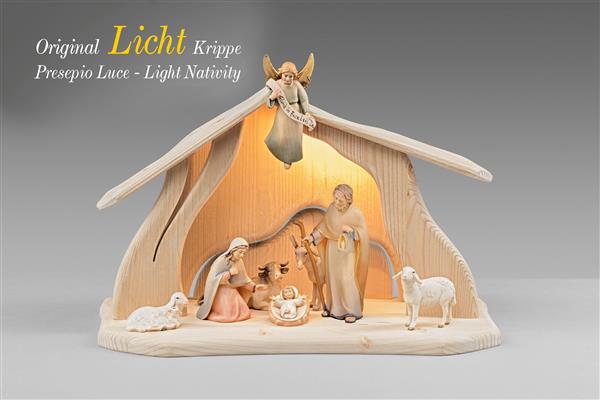 LI Set 8 Figuren + Familienstall Licht + Beleuchtung