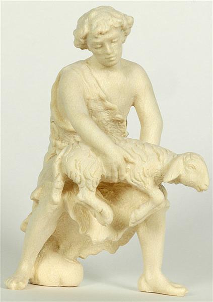 Hirte gebeugt mit Schaf Hirte gebeugt mit Schaf