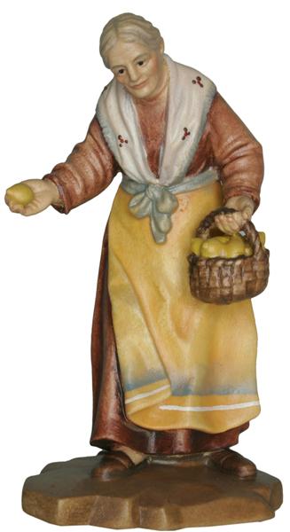Alte Frau mit Früchte