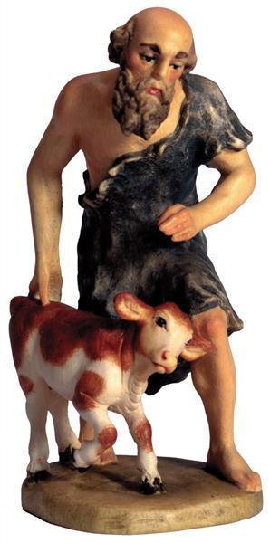 Hirt mit Kalb