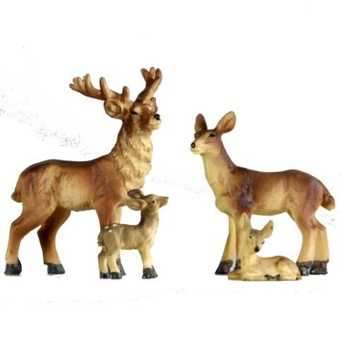Hirsch, Hirschkuh u. 2 Hirschkälber 4-teilig Hirsch, Hirschkuh u. 2 Hirschkälber 4-teilig