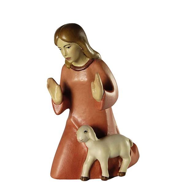 Hirtin mit Lamm Leo-Krippe Hirtin mit Lamm Leo-Krippe