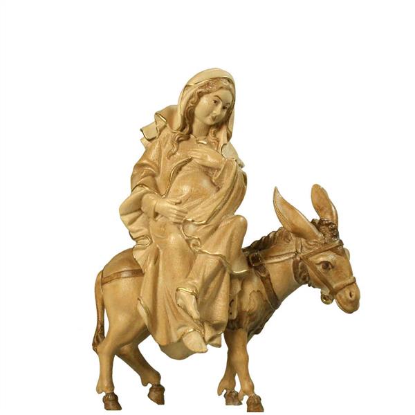 Schwangere Maria sitzend auf Esel (Herbergsuche)