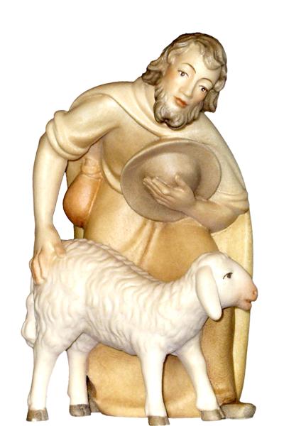 Hirt gebogen mit Schaf Hirt gebogen mit Schaf