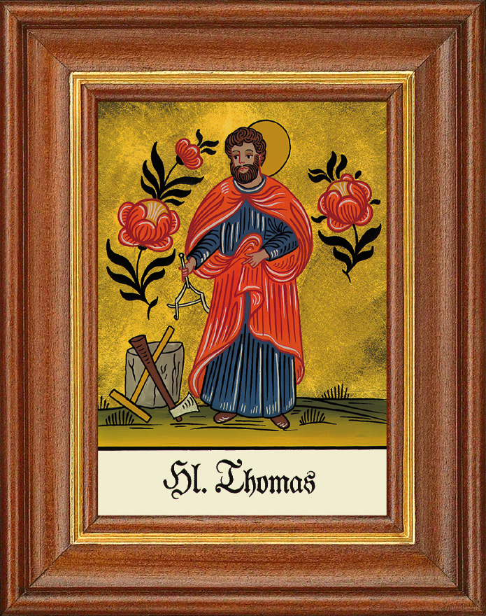 Hl. Thomas - Hinterglasbild Hl. Thomas - Hinterglasbild