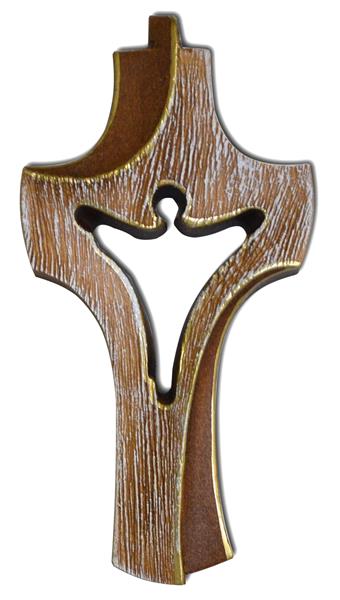 Kreuz modern braun-weiß innen