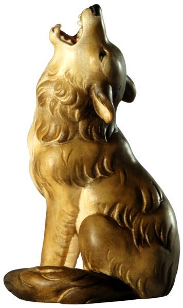 Wolf sitzend Wolf sitzend