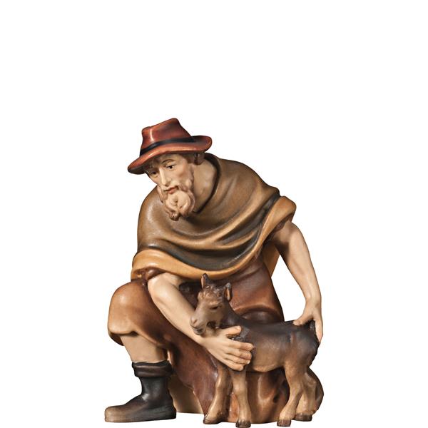 Hirt kniend mit Kitz Hirt kniend mit Kitz