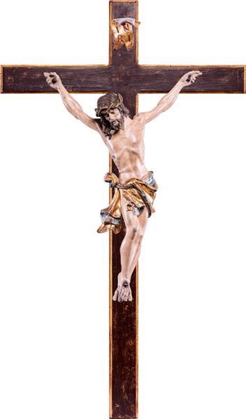 Alpenchristus blau mit geradem Kreuz Alpenchristus blau mit geradem Kreuz