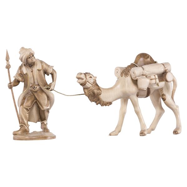 Kamel mit Treiber und Gepäck Kamel mit Treiber und Gepäck