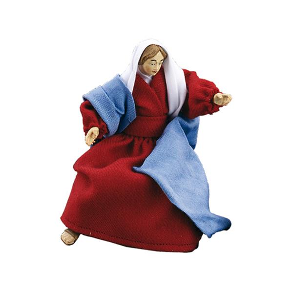 Maria mit offenen Händen auf Hocker
