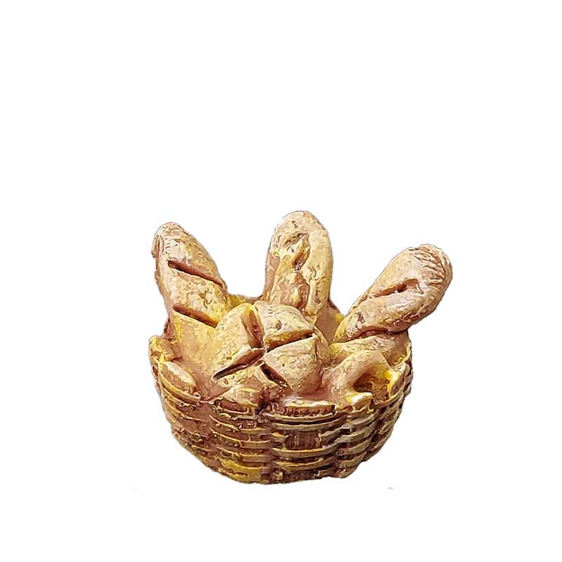 Korb oval mit Brot - Poly